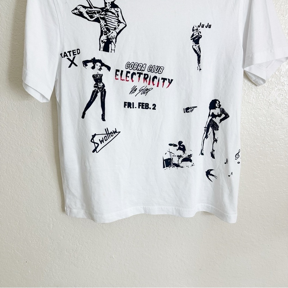 Alexander McQueen MCQ Cobra Club white T-shirt size M - Picture 6 of 8